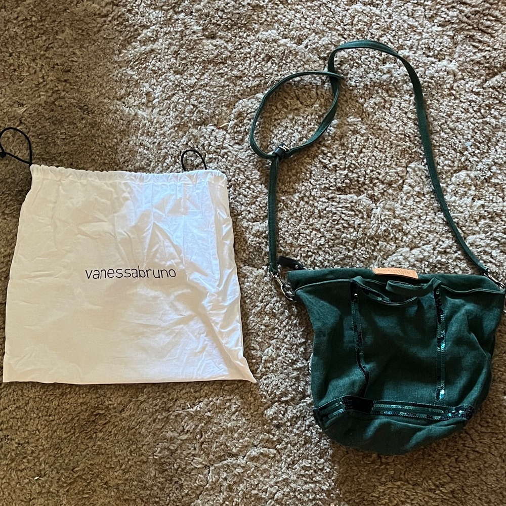 Vanessa Bruno Dark Green Crossbody Bag